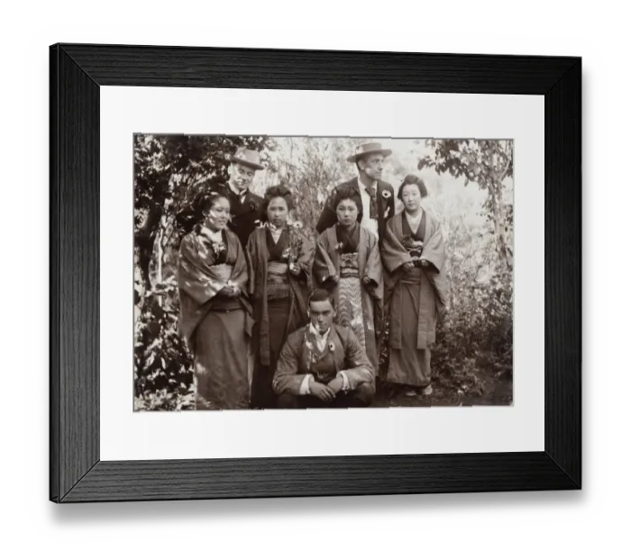 Framed Print : Tea House Visitors Framed Print : Tea House Visitors