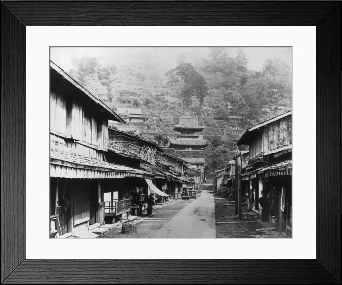 Framed Print : Temple Street In Nagasaki Framed Print : Temple Street In Nagasaki