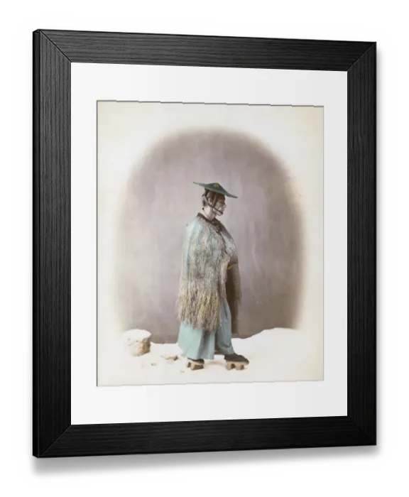 Framed Print : Straw Rain Coat Framed Print : Straw Rain Coat