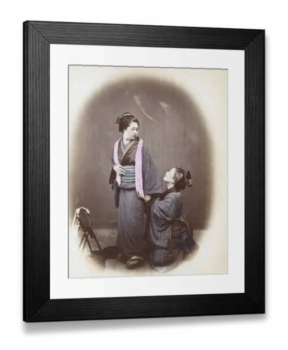 Framed Print : Putting On The Obi