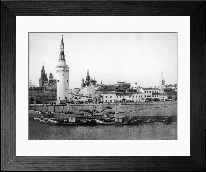 Framed Print : Moscow. The city of Moscow on the River Moskva, circa 1900 Framed Print : Moscow. The city of Moscow on the River Moskva, circa 1900