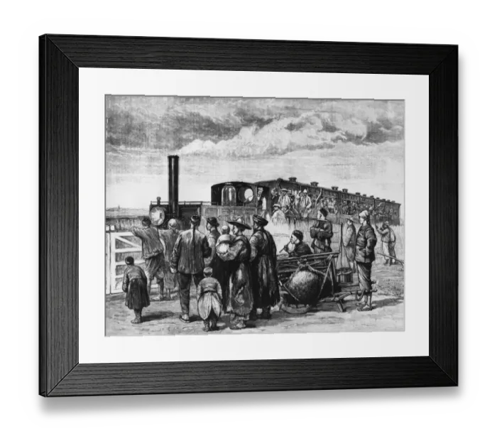 Framed Print : First Train Framed Print : First Train