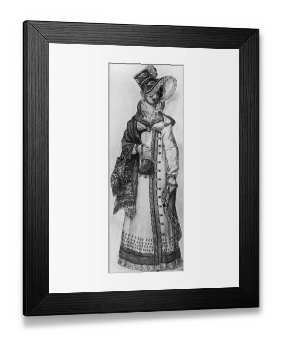 Framed Print : Dress And Bonnet Framed Print : Dress And Bonnet