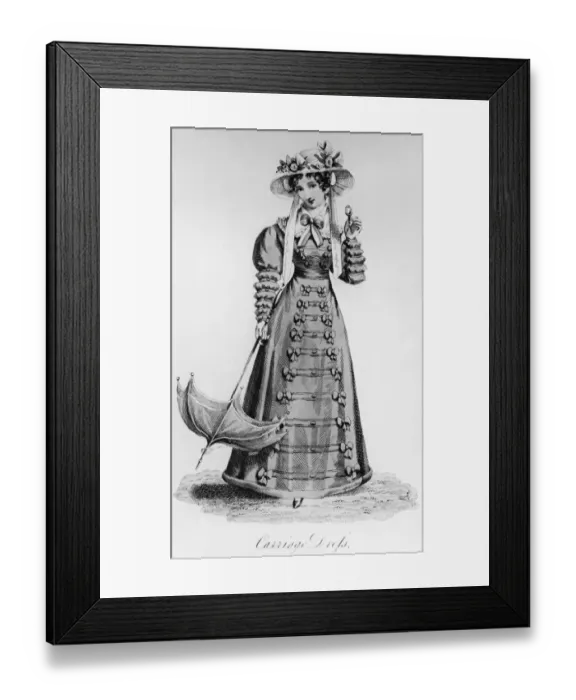 Framed Print : Rainy Day Fashion
