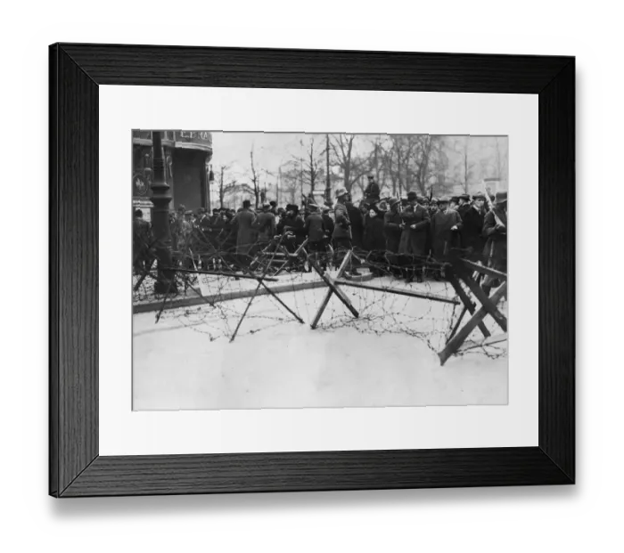 Framed Print : Street Barricade Framed Print : Street Barricade