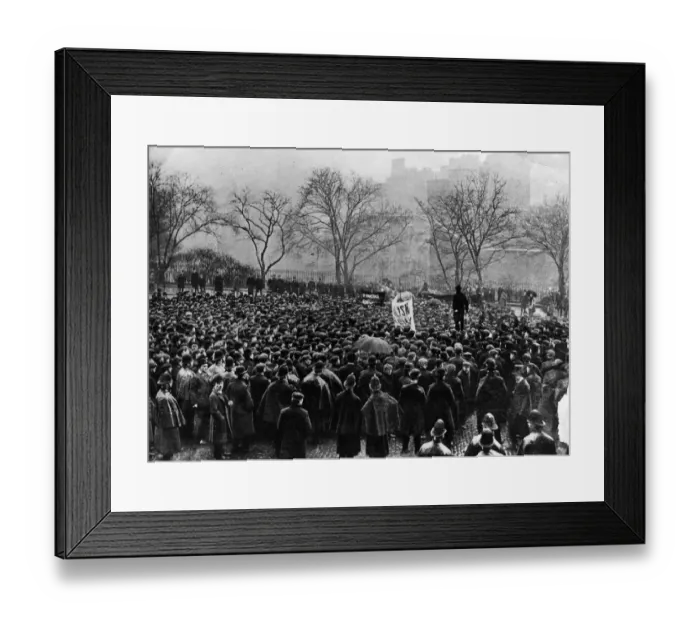 Framed Print : Unemployment Rally Framed Print : Unemployment Rally