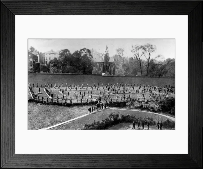 Framed Print : Exercising Prisoners Framed Print : Exercising Prisoners