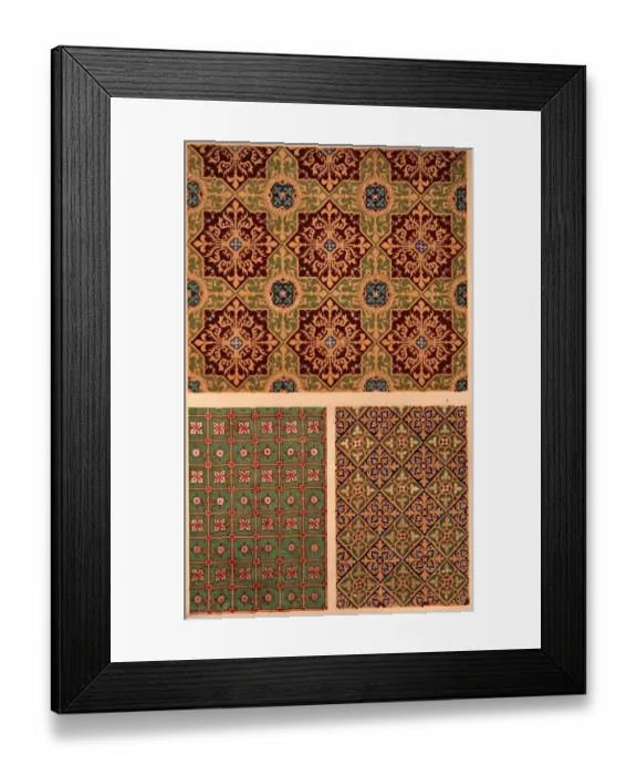 Framed Print : Tile Designs