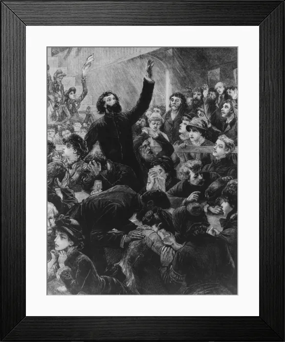 Framed Print : Salvation. circa 1860: A service being held by the Salvation Army at their Framed Print : Salvation. circa 1860: A service being held by the Salvation Army at their
