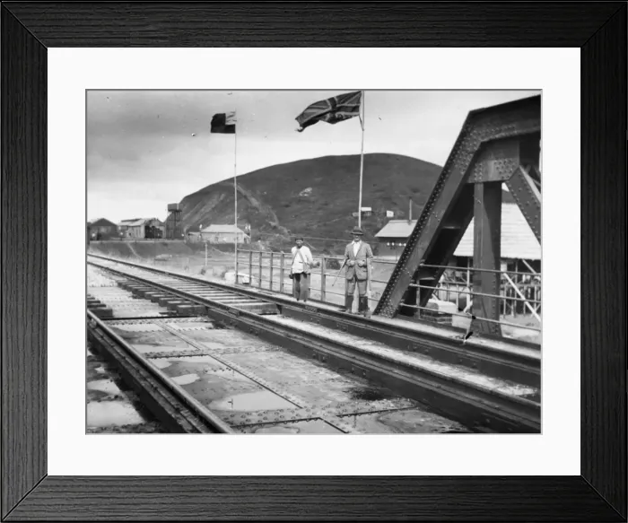 Framed Print : Flags On Bridge Framed Print : Flags On Bridge