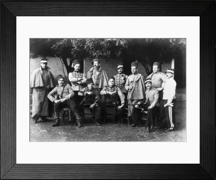 Framed Print : Spahis. circa 1900: French Algerian spahis or cavalrymen Framed Print : Spahis. circa 1900: French Algerian spahis or cavalrymen