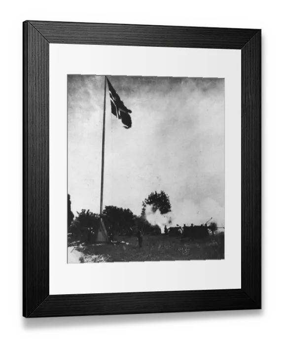 Framed Print : Flag Raising
