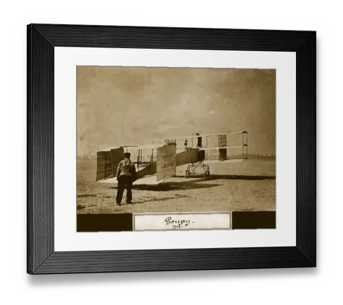Framed Print : Goupy I. 2nd October 1908: Ambroise Goupys Goupy I the worlds first full-size Framed Print : Goupy I. 2nd October 1908: Ambroise Goupys Goupy I the worlds first full-size