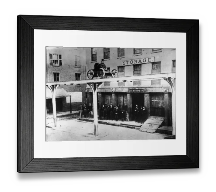 Framed Print : Elevated Train Framed Print : Elevated Train