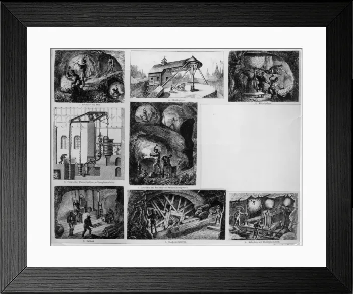 Framed Print : Mining Techniques Framed Print : Mining Techniques