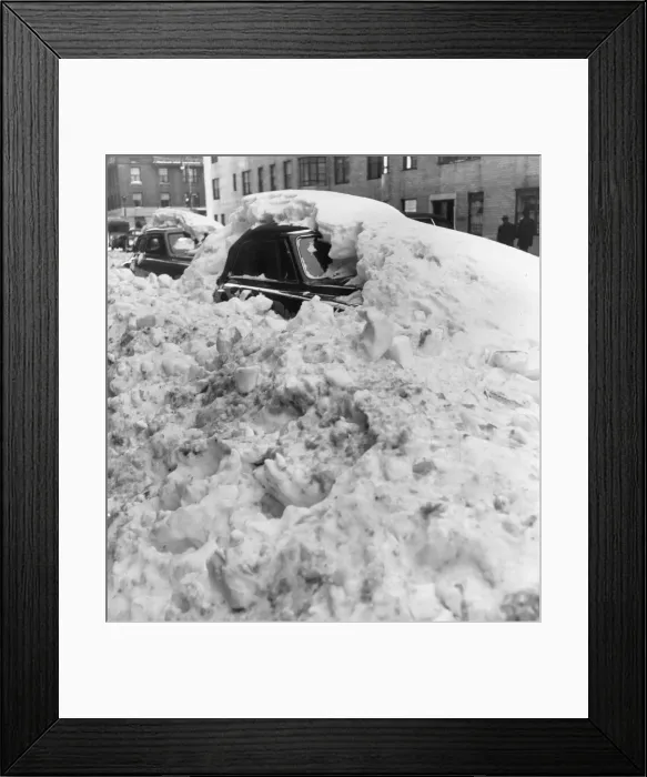 Framed Print : New York Snow