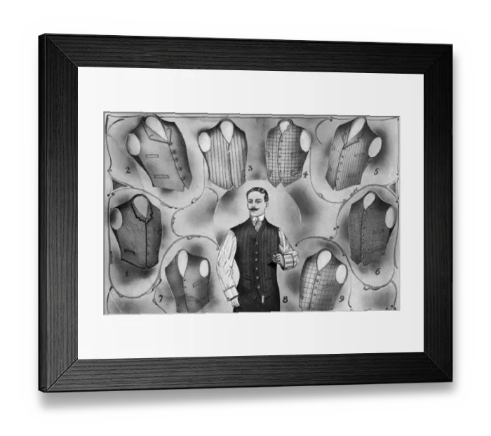Framed Print : Fashionable Vests Framed Print : Fashionable Vests