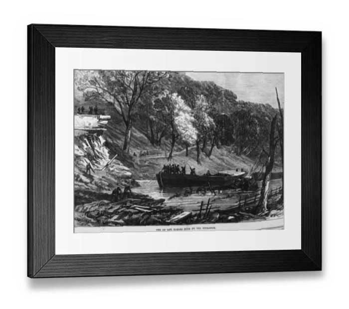 Framed Print : Barge Explosion Framed Print : Barge Explosion