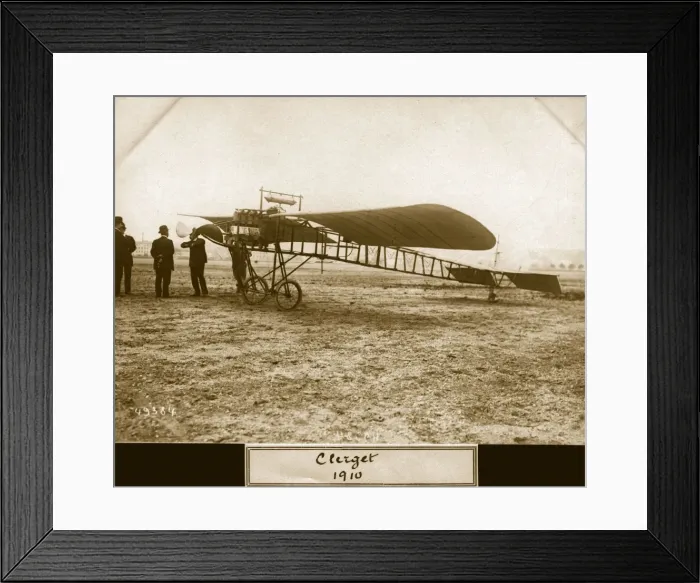 Framed Print : Clerget. 17th October 1910: A monoplane and a group of onlookers Framed Print : Clerget. 17th October 1910: A monoplane and a group of onlookers