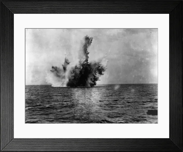 Framed Print : Torpedo Explosion Framed Print : Torpedo Explosion