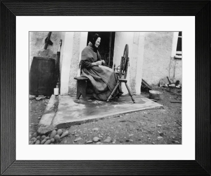 Framed Print : Woman Spinning Framed Print : Woman Spinning