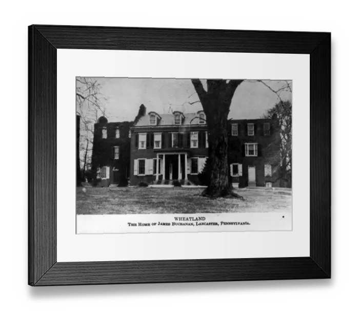 Framed Print : Wheatland. circa 1890: Wheatland, the house of James Buchanan Framed Print : Wheatland. circa 1890: Wheatland, the house of James Buchanan
