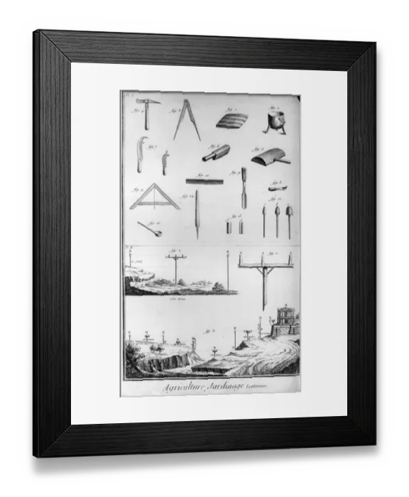 Framed Print : Garden & Tools
