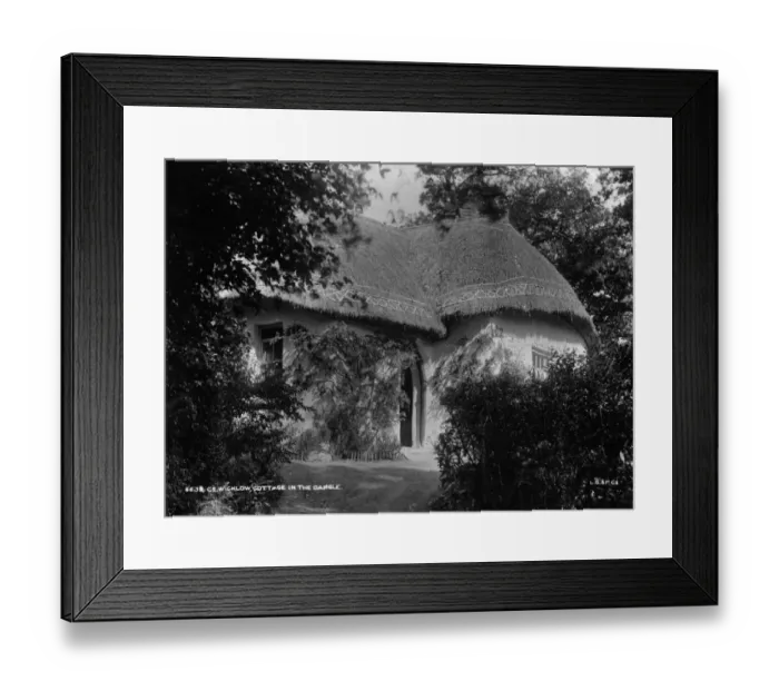 Framed Print : Cottage. circa 1930: A cottage in the Dargle, County Wicklow Framed Print : Cottage. circa 1930: A cottage in the Dargle, County Wicklow