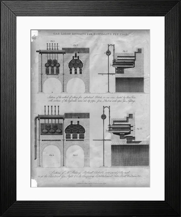 Framed Print : Coal Distillation Framed Print : Coal Distillation