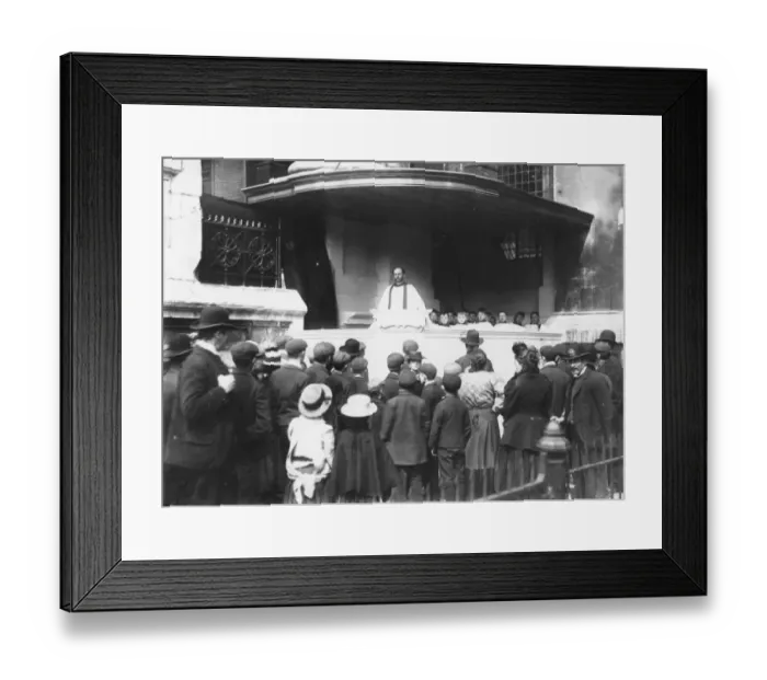 Framed Print : Open Air Sermon
