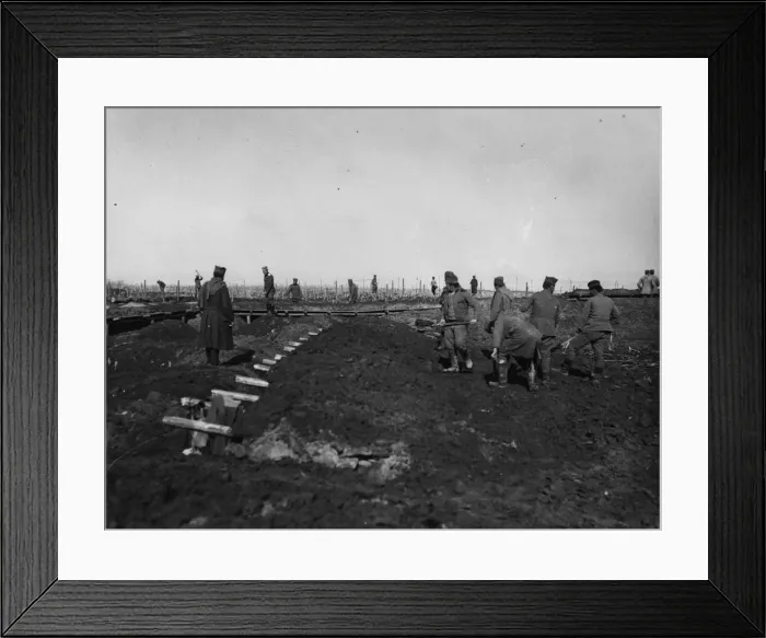 Framed Print : Digging Trenches Framed Print : Digging Trenches