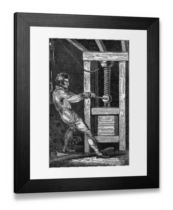 Framed Print : Operating Machinery Framed Print : Operating Machinery