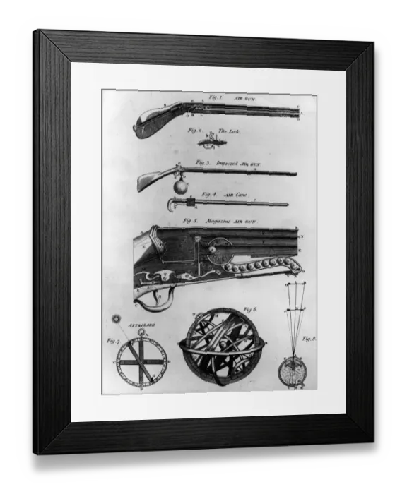 Framed Print : Diagram Of Air Gun Framed Print : Diagram Of Air Gun