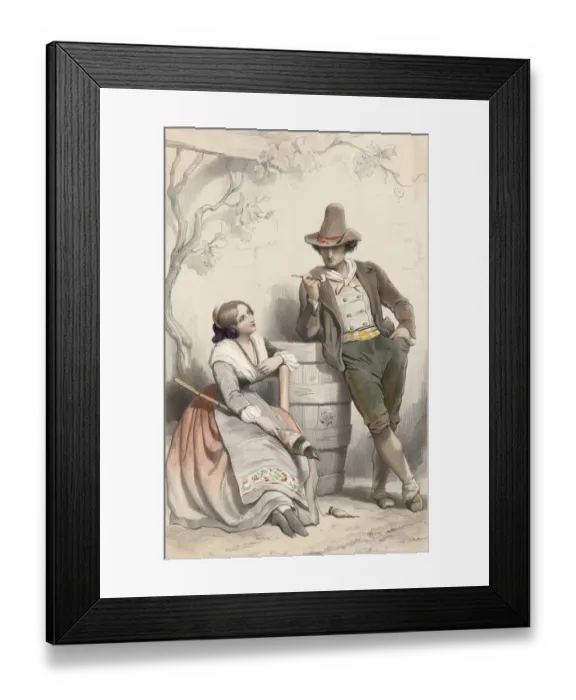 Framed Print : Italian Couple Framed Print : Italian Couple