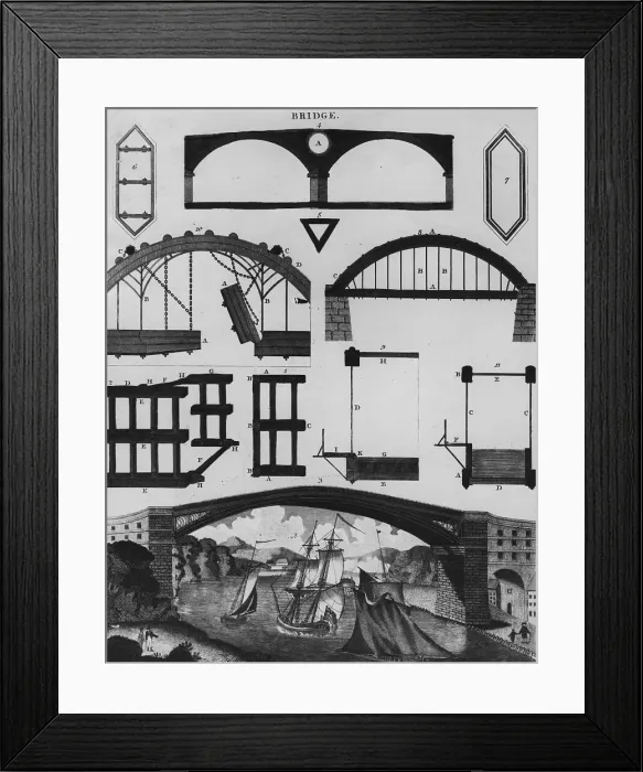 Framed Print : Plan For Bridge Framed Print : Plan For Bridge