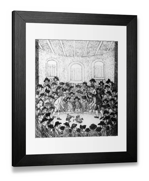 Framed Print : Scottish Cockfight Framed Print : Scottish Cockfight