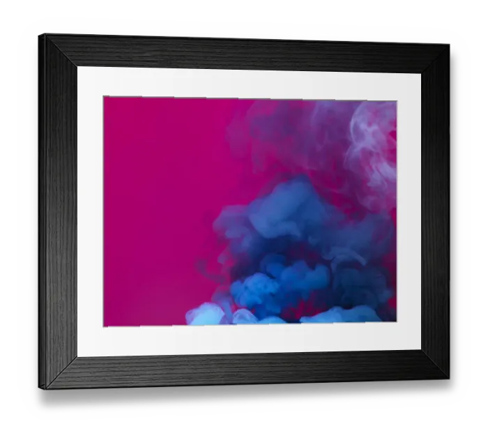 Framed Print : Colored smoke