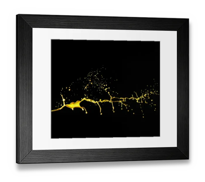 Framed Print : Yellow color splash Framed Print : Yellow color splash
