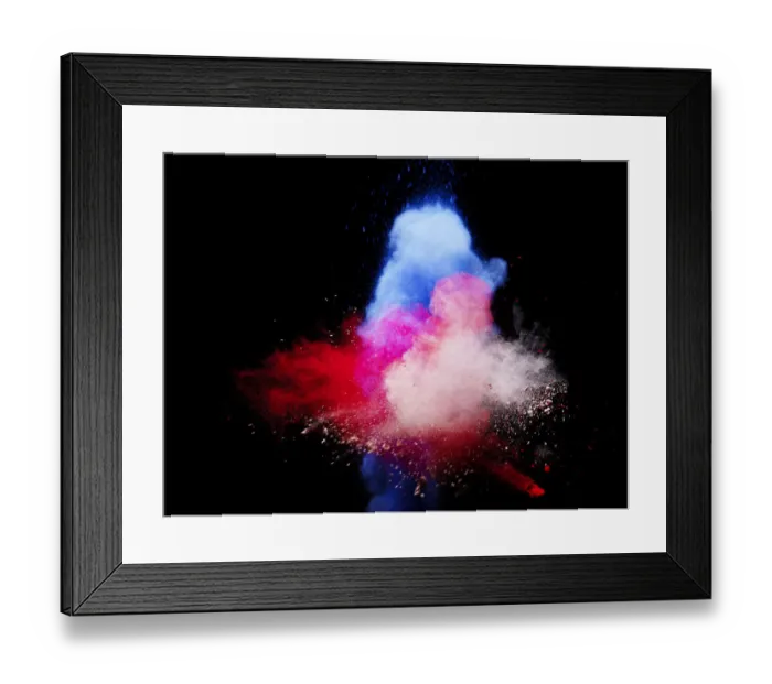 Framed Print : explosion of colored powder Framed Print : explosion of colored powder