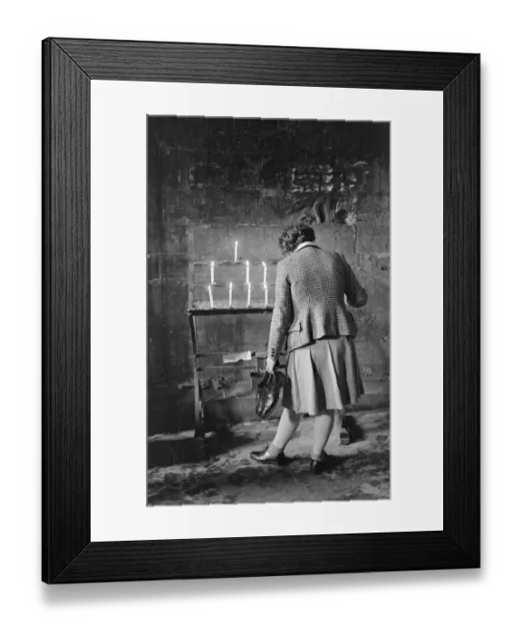 Framed Print : Lighting Candles