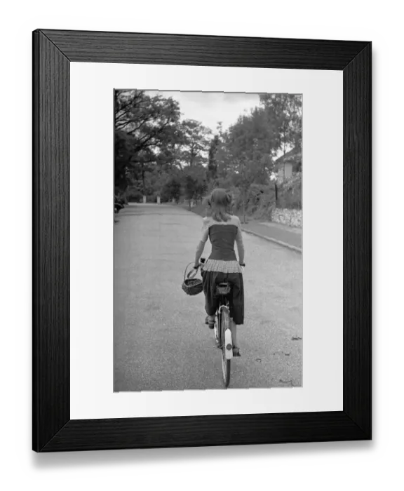 Framed Print : Shopping By Bicycle Framed Print : Shopping By Bicycle