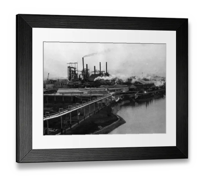 Framed Print : Factories On Canal Framed Print : Factories On Canal