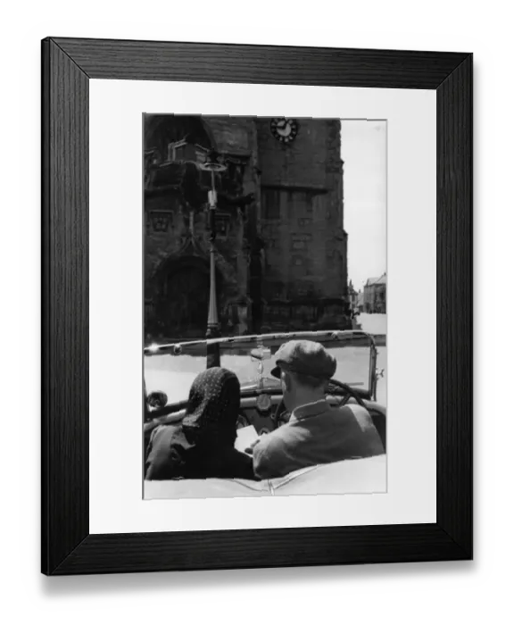 Framed Print : Couple In Car Framed Print : Couple In Car