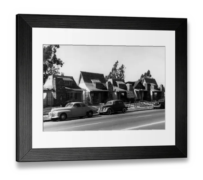 Framed Print : Hollywood Homes Framed Print : Hollywood Homes