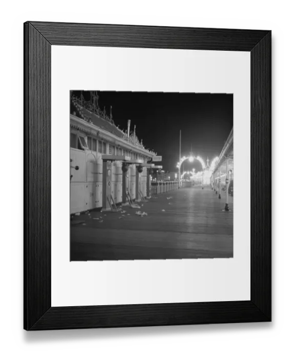 Framed Print : Brighton Pier; litter left by the departed crowds Framed Print : Brighton Pier; litter left by the departed crowds
