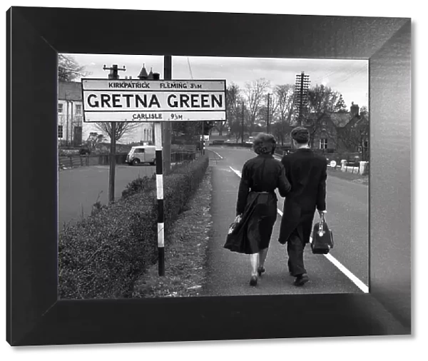 A couple entering Gretna Green