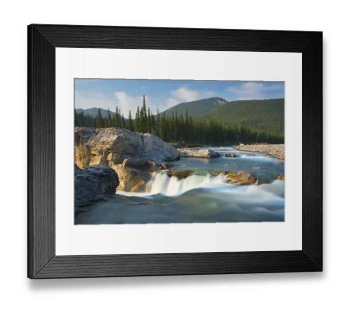 Framed Print : River and waterfall in morning light Framed Print : River and waterfall in morning light