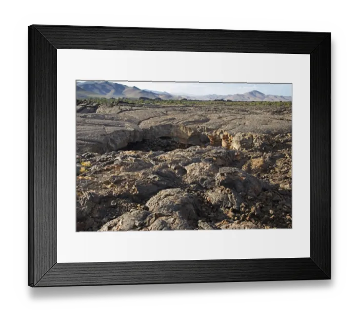Framed Print : Volcanic Landscape And Cave Opening Framed Print : Volcanic Landscape And Cave Opening