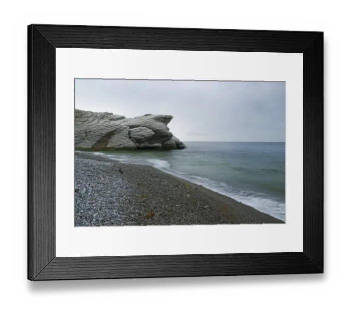 Framed Print : Beach With Unique Rock Formation In Forillon National Park Framed Print : Beach With Unique Rock Formation In Forillon National Park