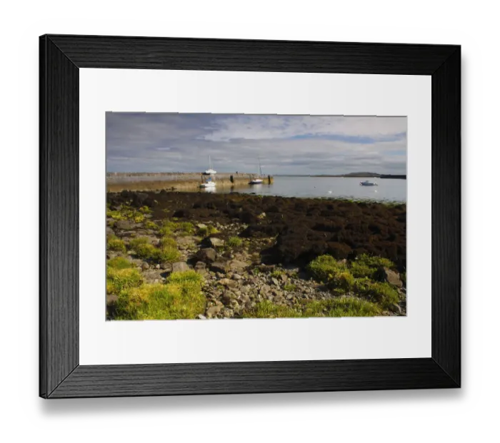 Framed Print : Pier And Boats In The Harbour Framed Print : Pier And Boats In The Harbour
